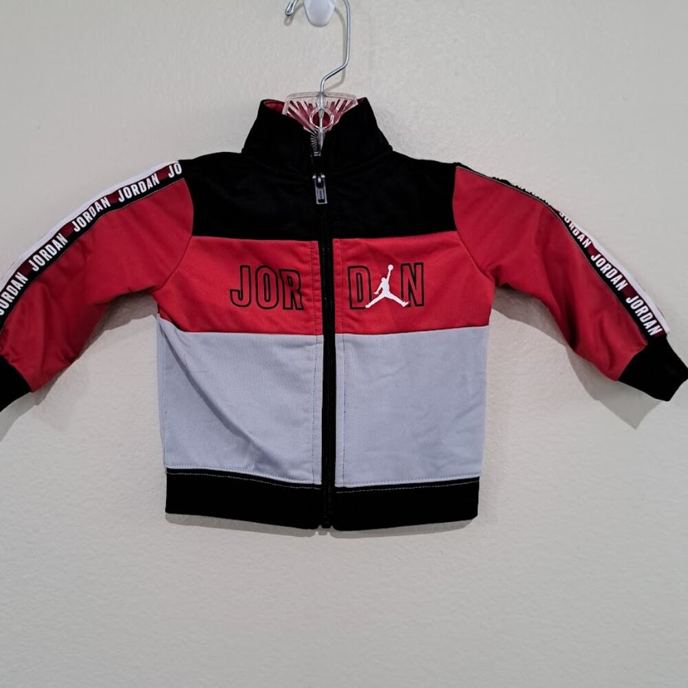 JORDAN TODDLER 12M FULL ZIP JACKET HOODIE WITH NAME AND LOGO‎ ON FRONT & ARM